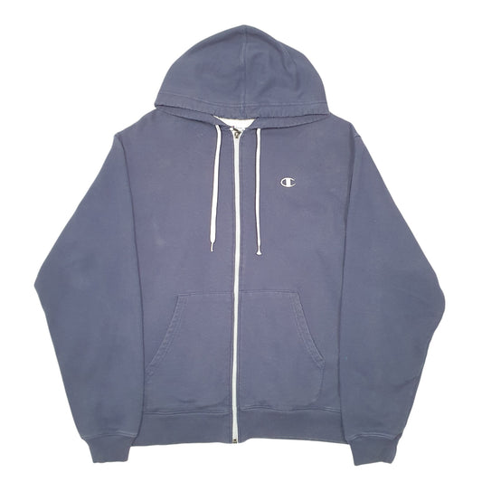 Mens Navy Champion Hoodie Full Zip Jumper