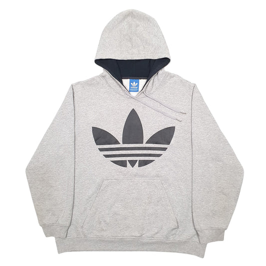Mens Grey Adidas Hoodie Jumper