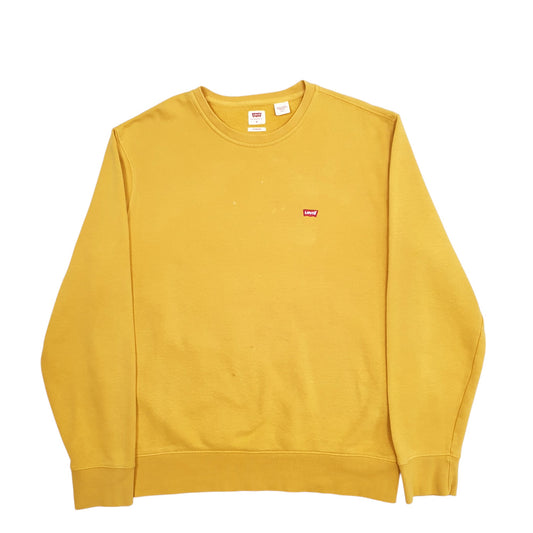 Mens Yellow Levis Crewneck Jumper