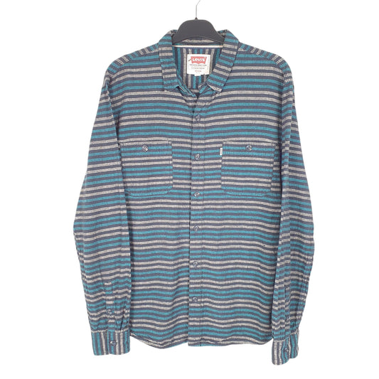 Mens Navy Levis Casual Long Sleeve Shirt