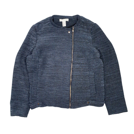 Womens Blue H&M Full Zip Jumper