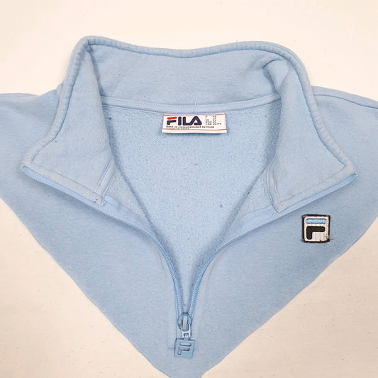 Womens Black Fila Quarter Zip Jumper