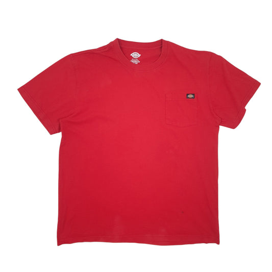 Mens Red Dickies Short Sleeve T Shirt