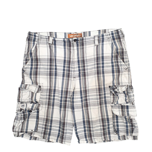 Mens Grey Lee Madras Ivy League Chino Shorts