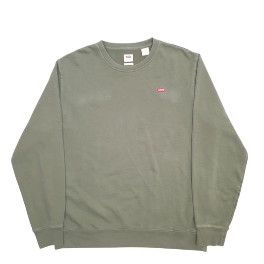 Mens Khaki Levis Crewneck Jumper