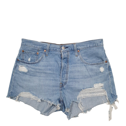 Womens Blue Levis 501 Jorts Denim Shorts