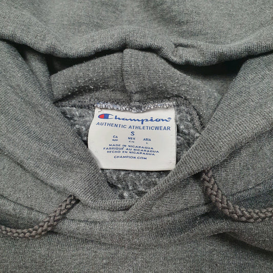 Mens Grey Champion Hamline University USA Spellout Hoodie Jumper