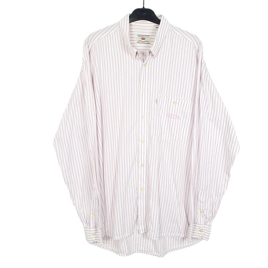 Mens White Levis Vintage Long Sleeve Shirt