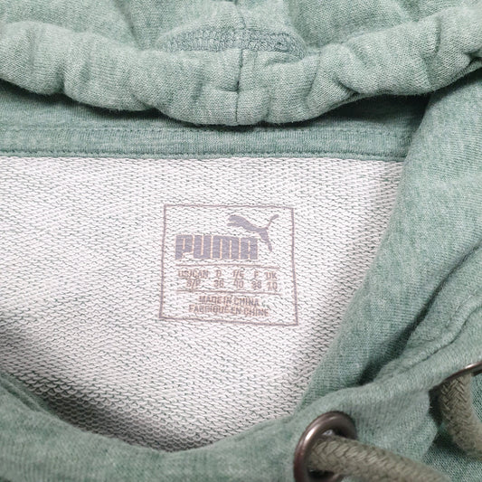 Womens Green Puma Hoodie Jumper