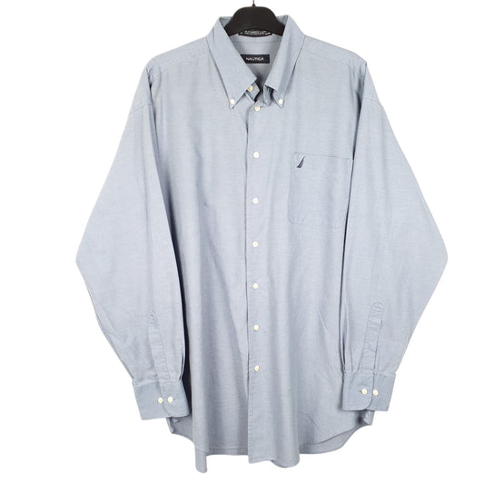 Mens Blue Nautica Long Sleeve Shirt