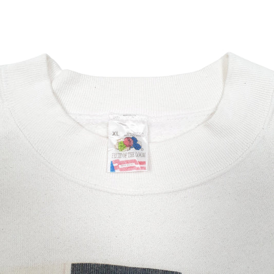 Mens White Fruit Of The Loom Vintage Made In USA 90s Grandpa's Angels Crewneck Jumper