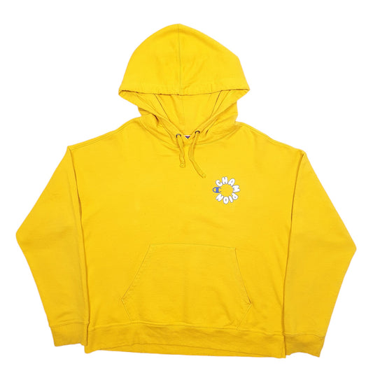 Womens Yellow Champion Hoodie Jumper