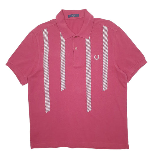 Mens Burgundy Fred Perry Short Sleeve Polo Shirt