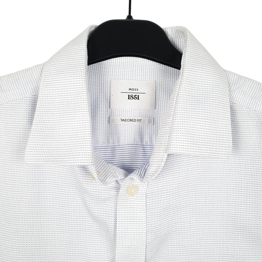 Mens White Moss Tailored London Long Sleeve Shirt