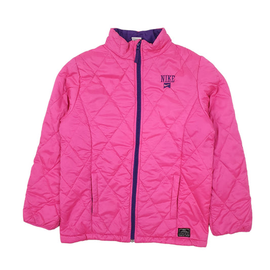 Womens Pink Nike Quilted Coat