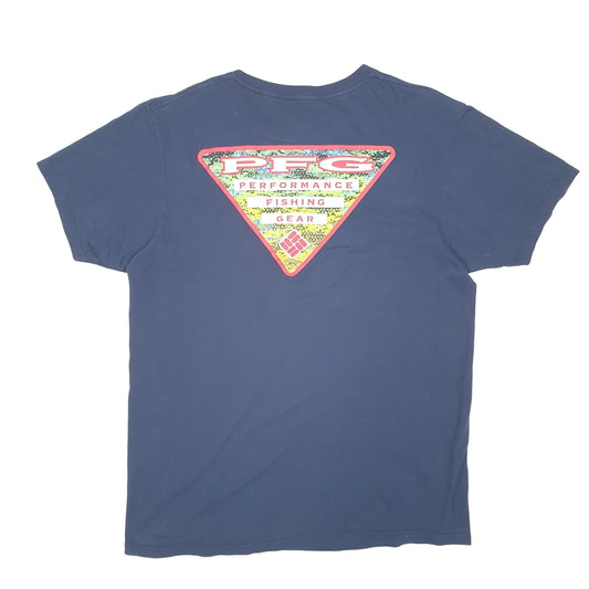 Mens Navy Columbia Sportswear PFG Fishing Short Sleeve T Shirt