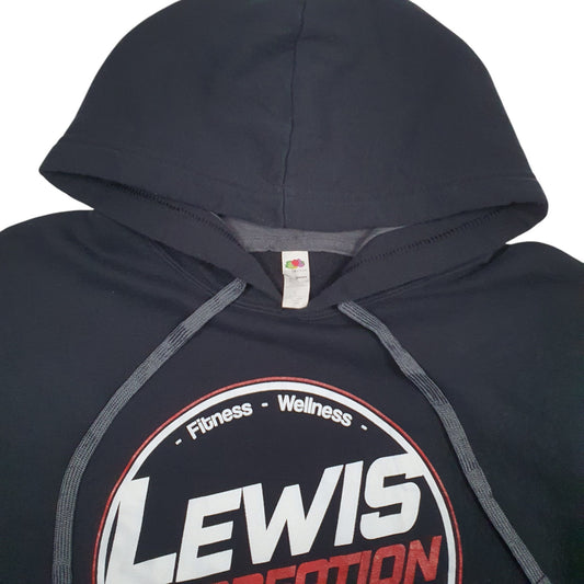 Mens Black Fruit Of The Loom Hoodie Jumper