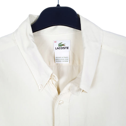 Mens Yellow Lacoste Short Sleeve Shirt