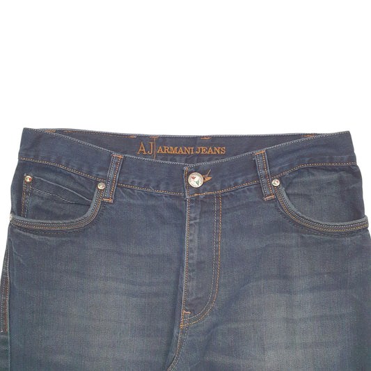 Mens Navy Armani Casual JeansW32 L30