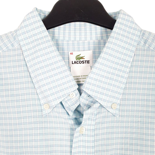 Mens Blue Lacoste Long Sleeve Shirt