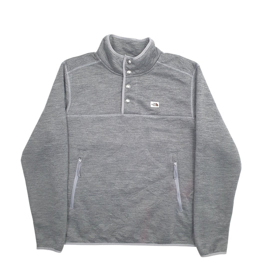 Mens Grey The North Face Quarter Zip Jumper