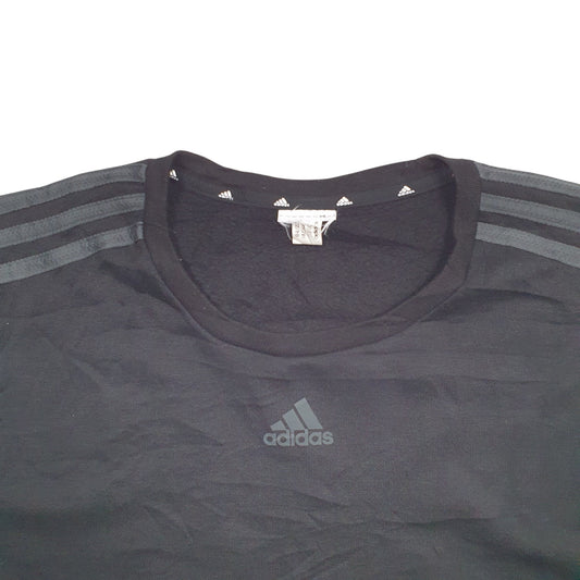 Mens Black Adidas Crewneck Jumper