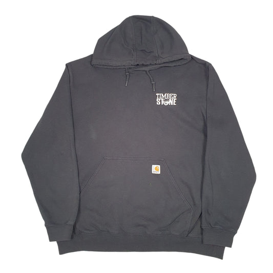 Mens Black Carhartt Workwear Timber Stone Inc Hoodie Jumper
