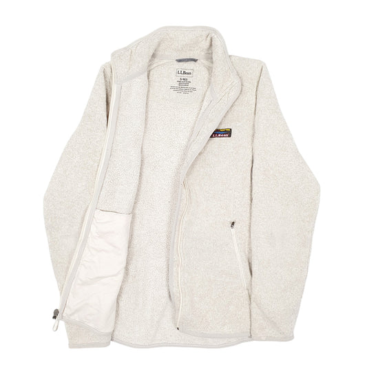 Mens Beige L L Bean Full Zip Jumper