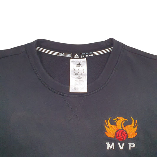 Mens Black Adidas MVP Spellout Crewneck Jumper