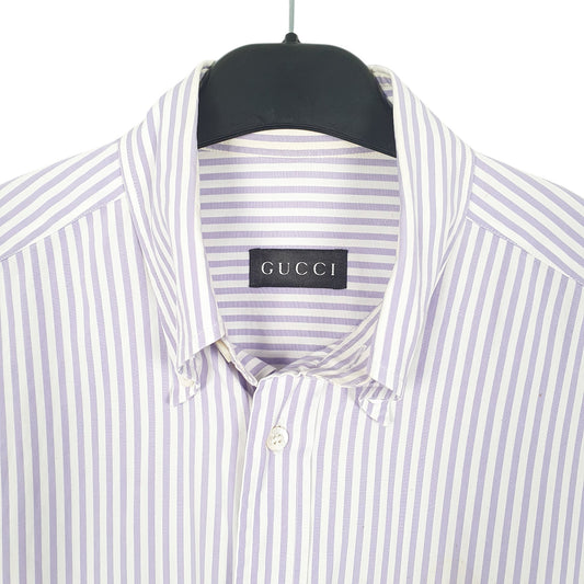 Mens White Gucci Long Sleeve Shirt