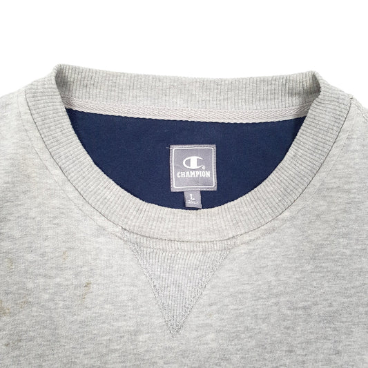 Mens Grey Champion Crewneck Jumper
