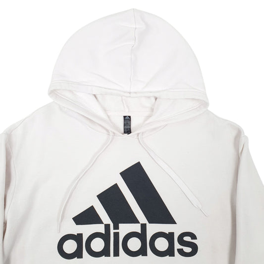 Mens White Adidas Spellout Golf Hoodie Jumper