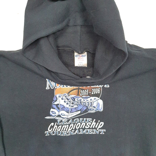 Mens Black Jerzees North West Basketball USA Hoodie Jumper