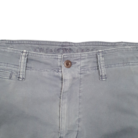 Mens Blue American Eagle Flex Combat Utility Cargo Trousers