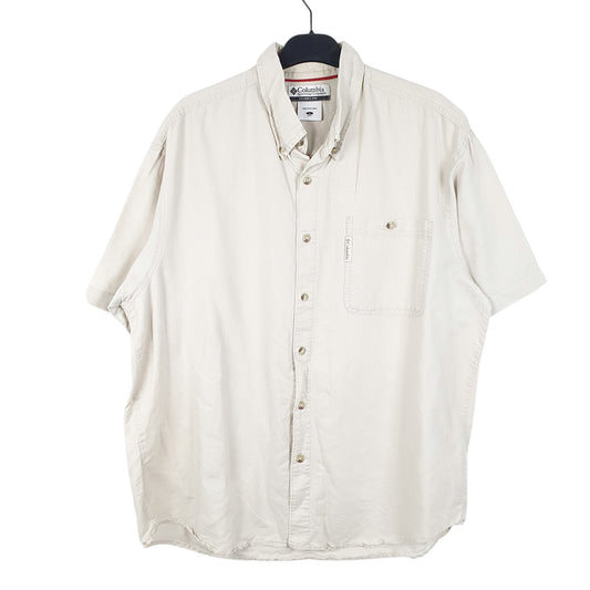 Mens Beige Columbia Sportswear Short Sleeve Shirt