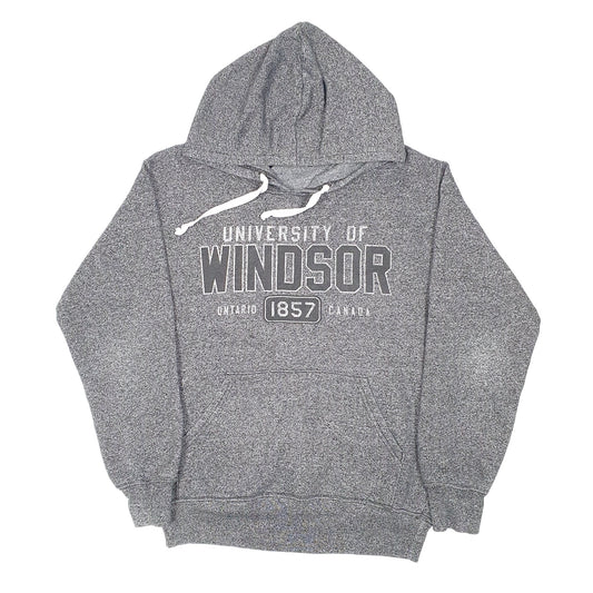 Mens Grey Unbranded University of Windsor Ontario Canada Hoodie Jumper