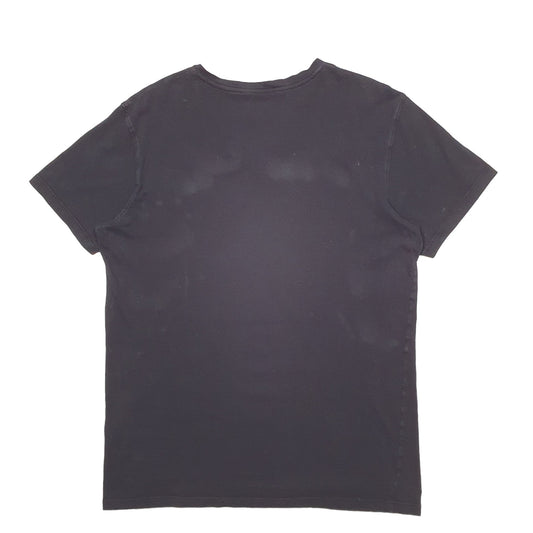 Mens Black Lacoste Short Sleeve T Shirt