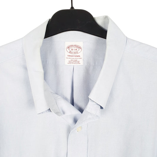 Mens Blue Brooks Brothers Traditional Long Sleeve Shirt