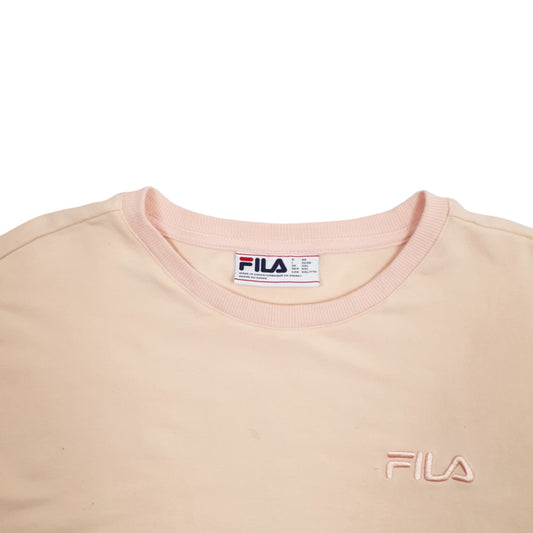 Womens Peach Fila Crewneck Jumper