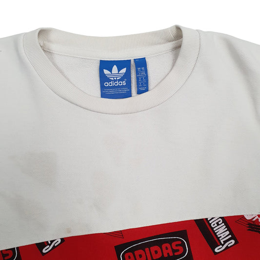 Mens White Adidas Originals X Nigo Collab Crewneck Jumper