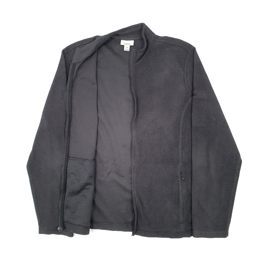Womens Black LL Bean Full Zip Jumper