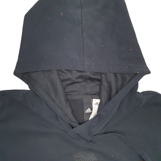 Mens Black Adidas Spellout Hoodie Jumper