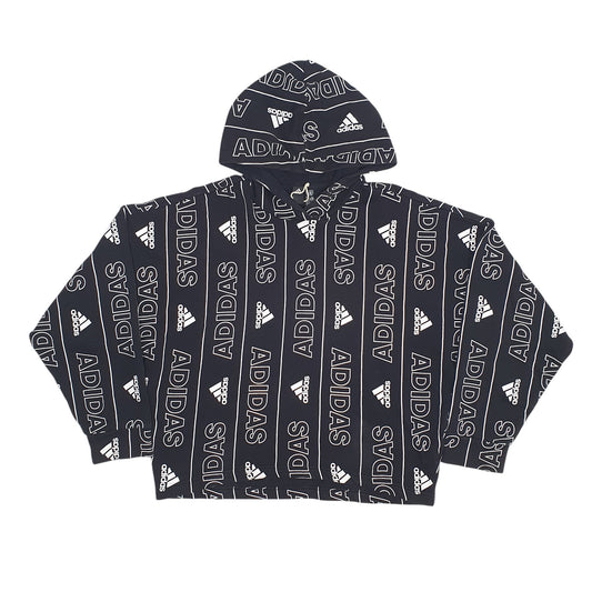 Womens Black Adidas Hoodie Jumper