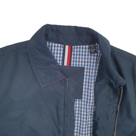 Mens Navy Tommy Hilfiger Crewneck Coat
