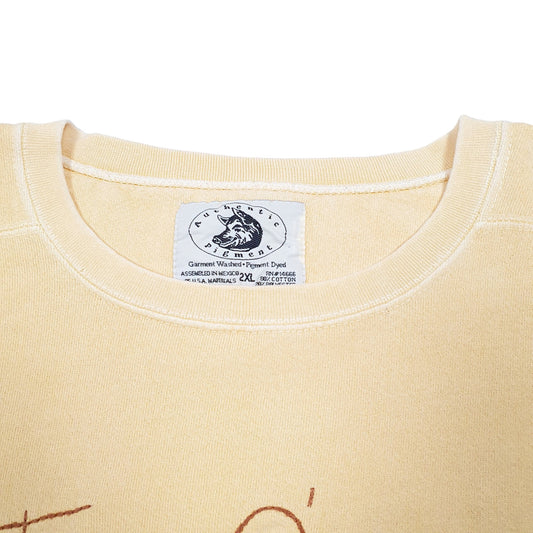 Womens Yellow Authentic Pigment Vintage Ohares Hare Family Bunnies Craft Crewneck Jumper