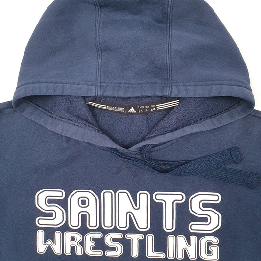 Mens Navy Adidas USA College Wrestling Hoodie Jumper