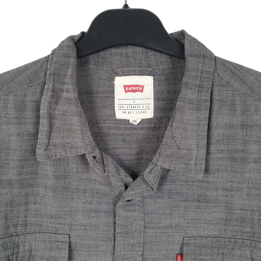 Mens Grey Levis Short Sleeve Shirt