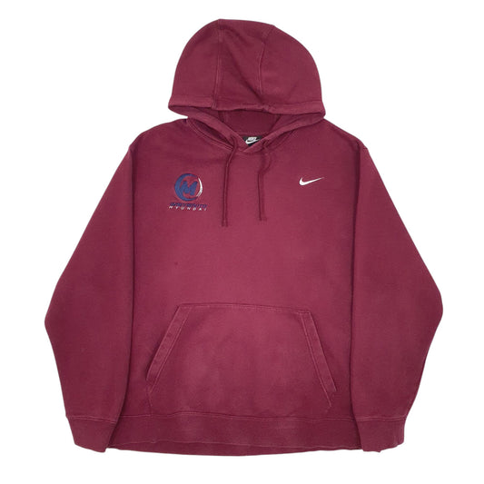 Mens Burgundy Nike Hyundai Hoodie Jumper