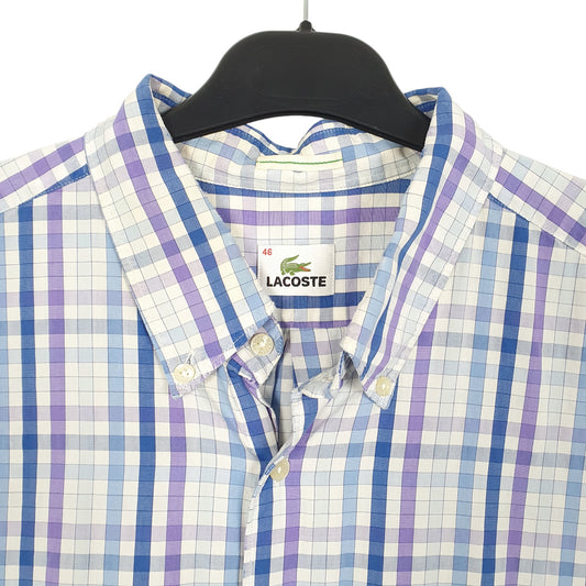 Mens White Lacoste Short Sleeve Shirt