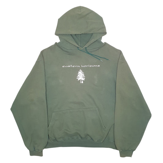 Mens Green Champion Eastern Horizons Spellout Hoodie Jumper